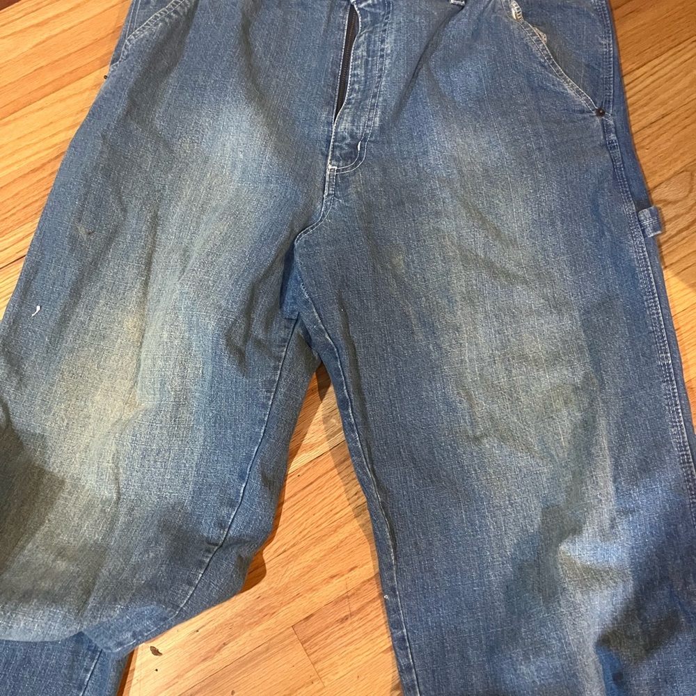 Relaxed Blue Jeans with Natural Fading